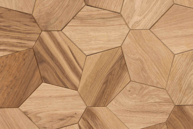 hexagon oak woodpanel